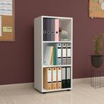 [en.casa] Boekenkast schap Vara 108x49x30 cm wit, Huis en Inrichting, Kasten | Boekenkasten, Verzenden, Nieuw