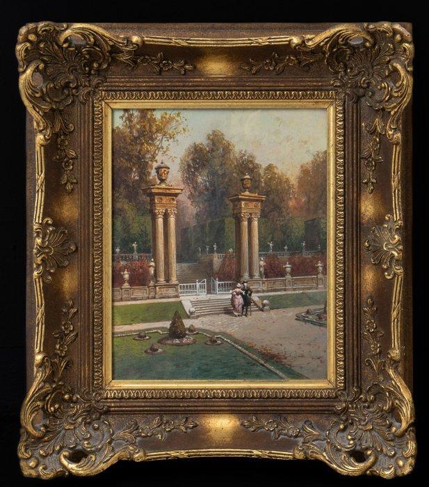 Georg Janny (1864-1946) - Autumn Promenade in the Formal, Antiek en Kunst, Kunst | Schilderijen | Klassiek