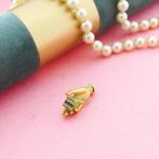 Carrera y Carrera vintage gouden hanger met diamanten; 0,..., Ophalen of Verzenden, Gebruikt, Goud, Overige merken