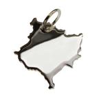 Zilveren Landkaart Kosovo ketting hanger, Verzenden, Nieuw