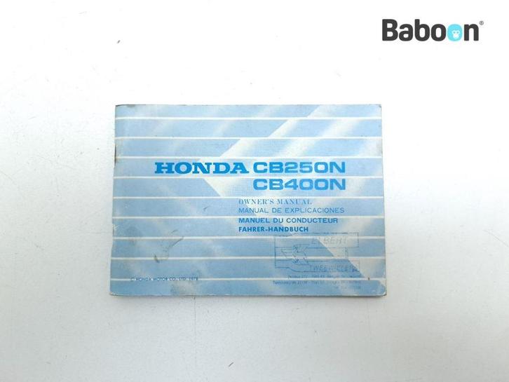 Instructie Boek Honda CB 400 N 1978-1981 (CB400N) English,, Motoren, Onderdelen | Honda, Gebruikt, Verzenden