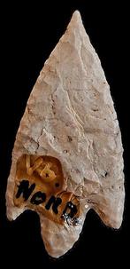 Neolithisch Vuursteen Prachtige punt, pijl en speer - 34 mm, Antiek en Kunst