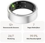 2dekans | Focus® S2 Smart Ring - Zilver - Maat 6 - AI Coach, Computers en Software, Monitoren, Ophalen of Verzenden, Zo goed als nieuw