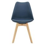 Eetkamerstoelen Fläten set van 4 stuks kunstleer blauw en na, Huis en Inrichting, Verzenden, Nieuw