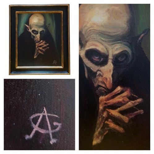 Paneel - Canvas - Nosferatu, Antiek en Kunst, Curiosa en Brocante