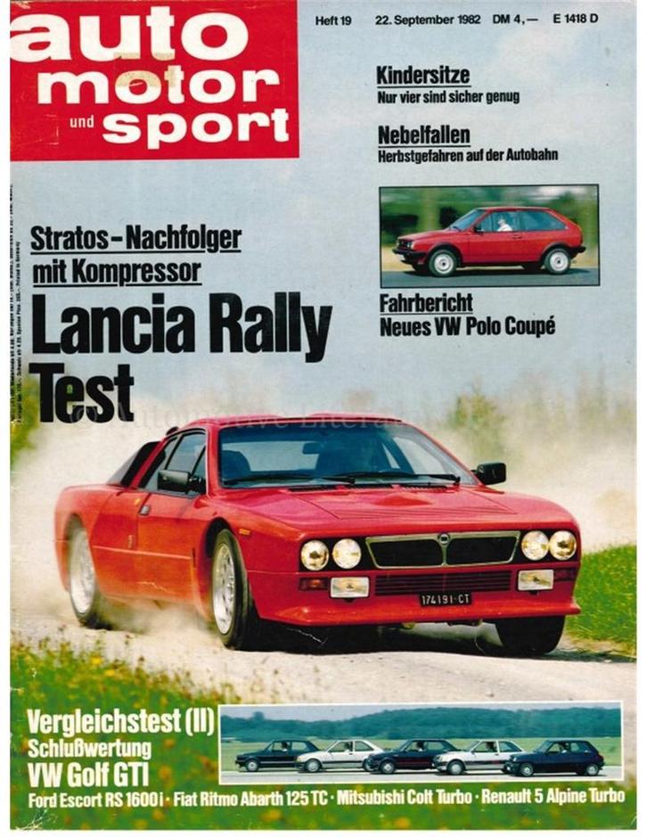 1982 AUTO MOTOR UND SPORT 19 DUITS, Boeken, Auto's | Folders en Tijdschriften