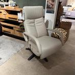 Vicio Relaxfauteuil Leder Soleda Silvergrijs - Pronto Wonen, Nieuw, Ophalen of Verzenden, Modern, 50 tot 75 cm