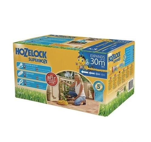 HOZELOCK SUPERHOZE 30 METER UITREKBARE TUINSLANG IN DOOS, Tuin en Terras, Tuinslangen, Nieuw, Ophalen of Verzenden