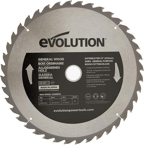 Zaagblad Evolution 255mm voor hout | EVOBLADE255WD, Doe-het-zelf en Verbouw, Gereedschap | Machine-onderdelen en Toebehoren, Nieuw