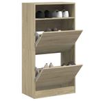 vidaXL Schoenenkast 60x34x116 cm bewerkt hout sonoma, Huis en Inrichting, Verzenden, Nieuw