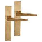 Differnz Rotterdam deurkruk vierkant schild - blind goud, Ophalen of Verzenden, Nieuw, Koper of Messing