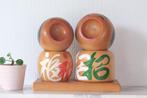 Paar vintage creatieve Kokeshi van Sato Koson - Hout - Japan