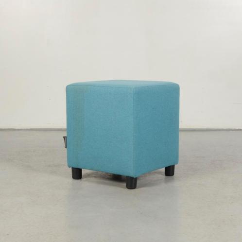 Poef Davant - Turquoise - 46 x 40 x 40 cm, Zakelijke goederen, Kantoor en Winkelinrichting | Kantoormeubilair en Inrichting, Ophalen of Verzenden