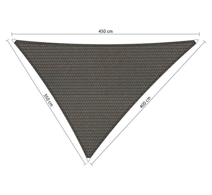 Premium schaduwdoek 3.5x4x4.5m driehoek waterdoorlatend...., Tuin en Terras, Schaduwdoeken