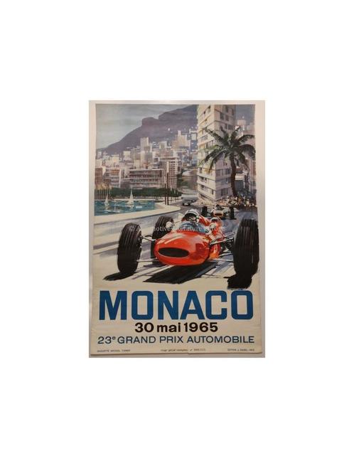 1965 23E GRAND PRIX MONACO AUTOMOBILE ORIGINELE POSTER, Boeken, Auto's | Folders en Tijdschriften