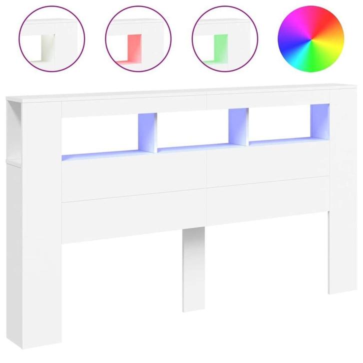 VitaXL Hoofdeinde Wit | Retourdeal | Sfeervol & Betaalbaar, Huis en Inrichting, Slaapkamer | Bedden, 180 cm, Wit, Nieuw, Hout