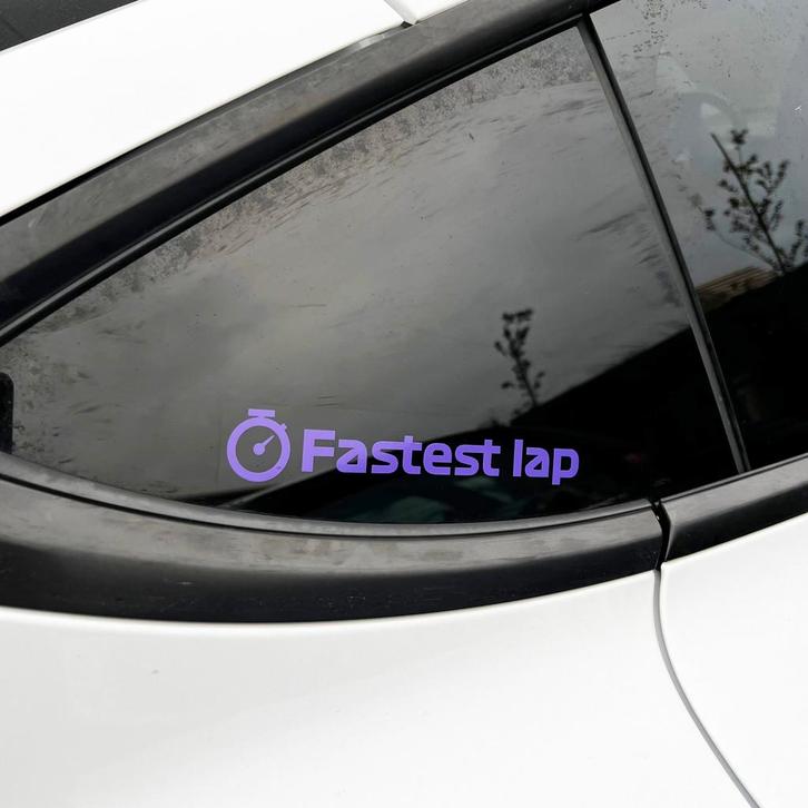 Kleur Wit F1 / Formule 1 - Fastest Lap - Vinyl Waterproof, Hobby en Vrije tijd, Stickers en Plaatjes