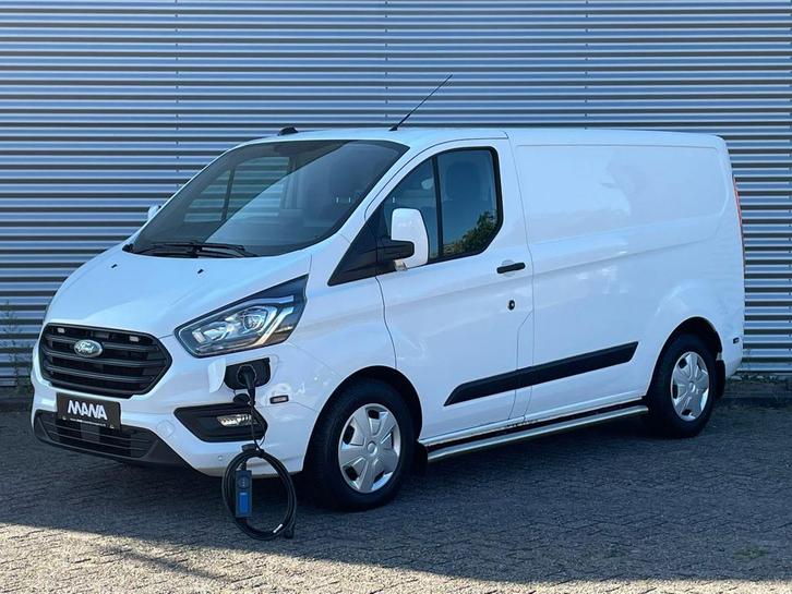 Ford Transit Custom 340 1.0 EcoBoost L1H1 PHEV Trend HYBRIDE, Auto's, Bestelauto's, Lease, Automaat, Financial lease, Wit, Gebruikt