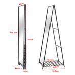 [en.casa] Spiegel vrijstaand Ruffano met plank 160x44x59,5 c, Huis en Inrichting, Woonaccessoires | Spiegels, Verzenden, Nieuw