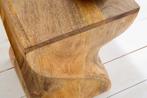 Massieve kruk TWIST 45cm natuurlijke mangohouten, Huis en Inrichting, Tafels | Sidetables, Ophalen of Verzenden, Nieuw