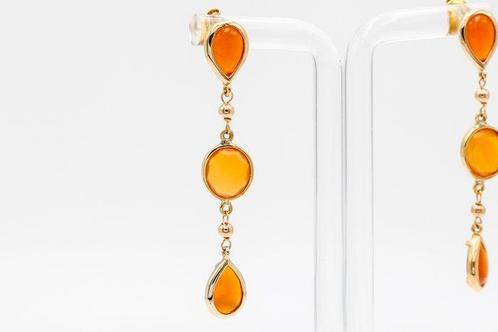 Oorbellen - 18 karaat Roségoud Carneool - Carneool, Sieraden, Tassen en Uiterlijk, Oorbellen