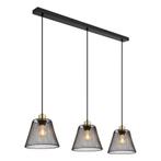Hanglamp BAKU 20.0 cm 3-lichts Zwart, Zwart, Huis en Inrichting, Lampen | Hanglampen, Ophalen of Verzenden, Nieuw, Metaal, Minder dan 50 cm
