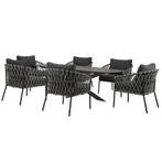 Amalfi San Francisco low dining tuinset 7 delig 240x100xH76, Ophalen of Verzenden, Nieuw