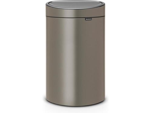 Brabantia Touch Bin Prullenbak - 40 liter - Platinum, Huis en Inrichting, Woonaccessoires | Overige, Zo goed als nieuw, Verzenden