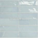 Handvorm wandtegel 6,5x20 licht blauw soft glans wandtegel, Nieuw, Ophalen of Verzenden, 10 m² of meer, Wandtegels