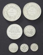 Frankrijk. Lote de 7 moedas de prata, 1866/1987  (Zonder, Postzegels en Munten