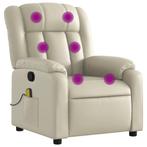 Creme Massagestoel | Relax Fauteuil | Tweedekansje, Huis en Inrichting, Stoelen, Ophalen of Verzenden, Nieuw, Wit