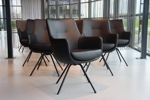 6 x eetkamerstoel Gealux Miami/Sanne/Seattle / draai / leer, Huis en Inrichting, Stoelen, Vijf, Zes of meer stoelen, Zwart, Nieuw