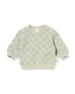 HEMA Newborn trui jersey blokken lichtgroen, Verzenden, Nieuw