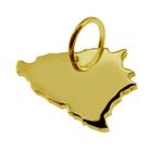 Gouden Landkaart Bosnië ketting hanger, Verzenden, Nieuw