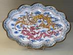 Bord - Magnifique assiette cloisonne Dragon Qing - scheidt, Antiek en Kunst