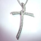 Ketting met hanger - 18 karaat Witgoud - 2.00ct. tw. Diamant, Sieraden, Tassen en Uiterlijk, Antieke sieraden