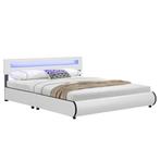 Gestoffeerd Bed Sevilla - 180 x 200 cm - Wit - LED Verlichti, Huis en Inrichting, Slaapkamer | Bedden, Verzenden, Nieuw