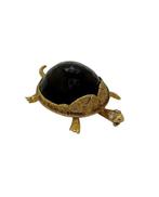 Broche - 18 karaat Geel goud - Schildpad - zwarte granaat, Sieraden, Tassen en Uiterlijk, Antieke sieraden
