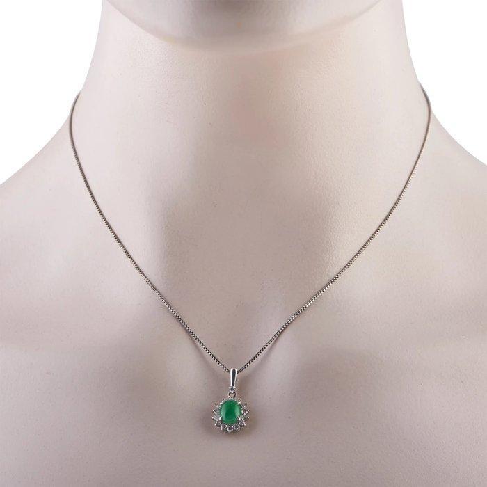 Ketting met hanger Platina, Exclusieve platinum 0,37ct, Sieraden, Tassen en Uiterlijk, Antieke sieraden