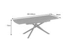 Uitschuifbare eettafel MIKADO 180-230cm grafiet keramiek, Huis en Inrichting, Tafels | Eettafels, Ophalen of Verzenden, Nieuw