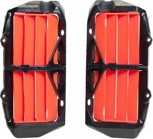 Racetech reinforced radiator roosters/lamellen zwart/oranje, Motoren, Onderdelen | Overige, Nieuw, Verzenden