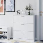Schoenenopbergkast met Kantellades – 3-deurs, Wit, Voor Hal, Huis en Inrichting, Kasten | Schoenenkasten, Verzenden, Nieuw