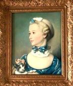 Europese school (XIX) - Portret Meisje met poes naar Jean -