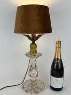 Tafellamp - Kristal, Messing - Grote kristallen lamp