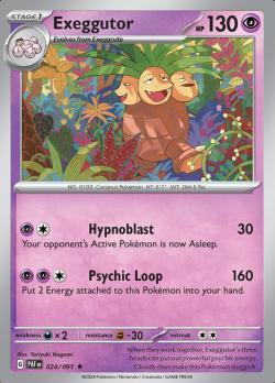 Exeggutor 024/091 holo Paldean Fates, Hobby en Vrije tijd, Verzamelkaartspellen | Pokémon, Losse kaart, Nieuw, Foil, Ophalen of Verzenden