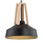 Hanglamp Basic Wood zwart Binnenverlichting Alle hanglampen, Nieuw, Verzenden