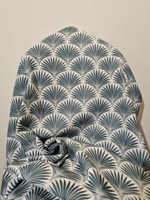 Tessuto Art Dèco, blauw duifje - 300x280cm - Witte, Antiek en Kunst, Antiek | Kleden en Textiel