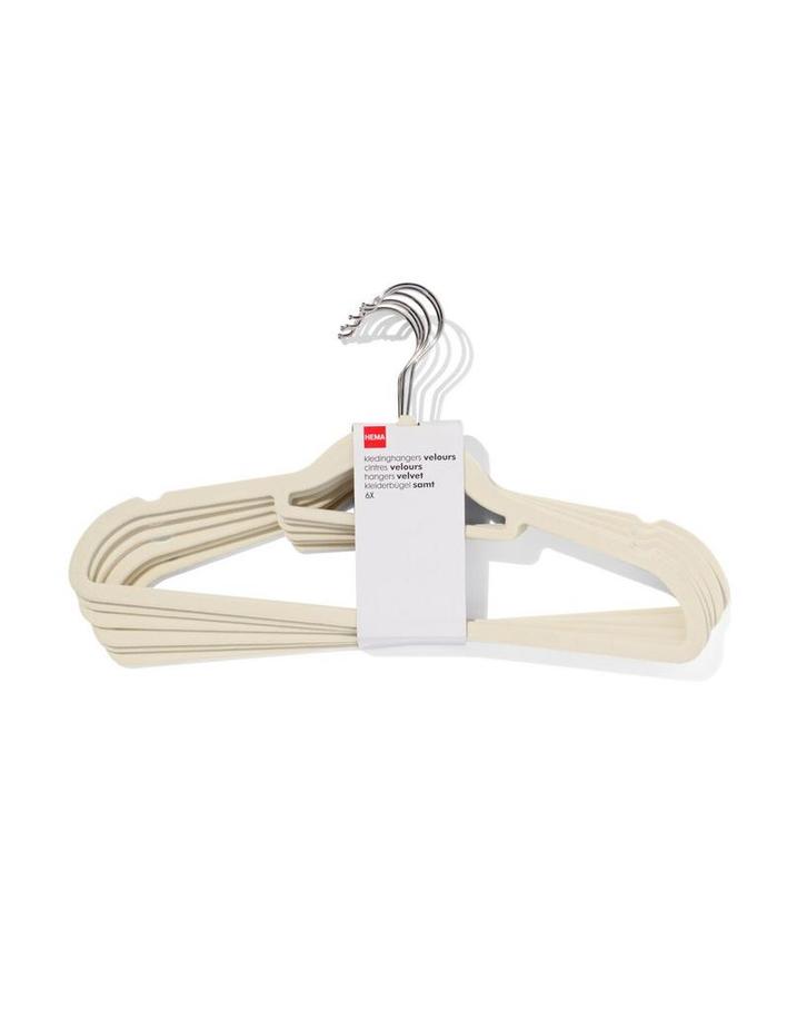 HEMA Kledinghanger velours wit - 6 stuks, Huis en Inrichting, Kasten | Kledingkasten, Nieuw, Verzenden