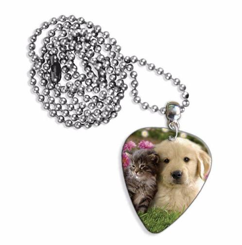 Plectrum ketting of sleutelhanger van een puppy en kitten, Verzamelen, Overige Verzamelen, Nieuw, Ophalen of Verzenden