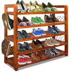 Acacia houten schoenenrek 5 planken (Meubelen, Interieur), Verzenden, Nieuw